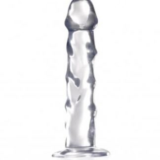 7 Inch XY Crystal Clear Ribbed Dong